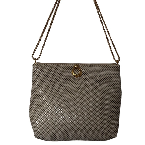 Whiting & Davis Elegant white Mesh Vintage Shoulder Bag or satchel - Picture 2 of 16